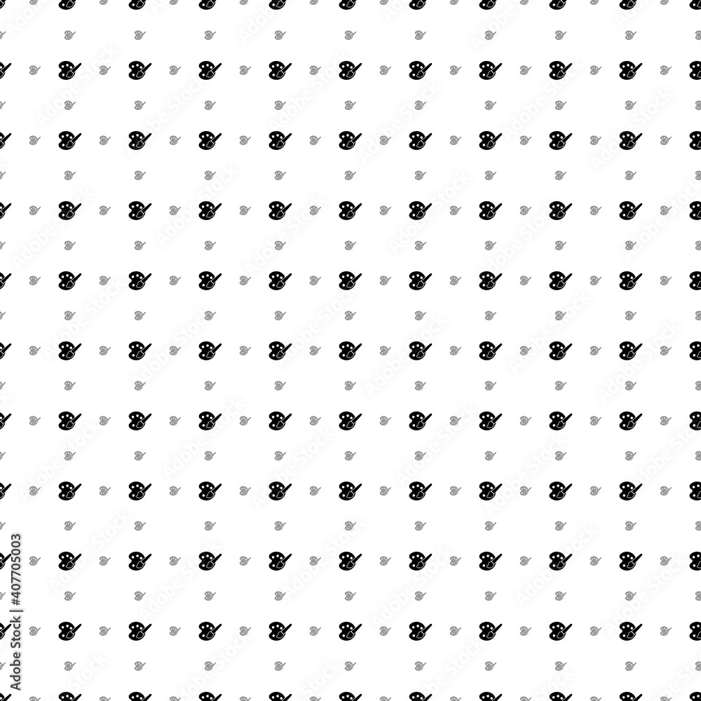 Naklejka premium Square seamless background pattern from geometric shapes are different sizes and opacity. The pattern is evenly filled with black palette symbols. Vector illustration on white background