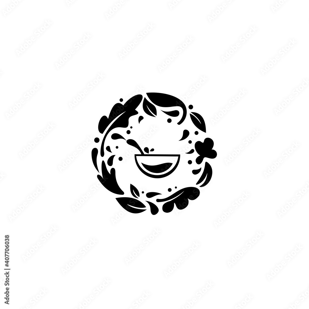 Obraz premium organic logo. organic shop, healthy food store or vegetarian cafe. isolated on white background.