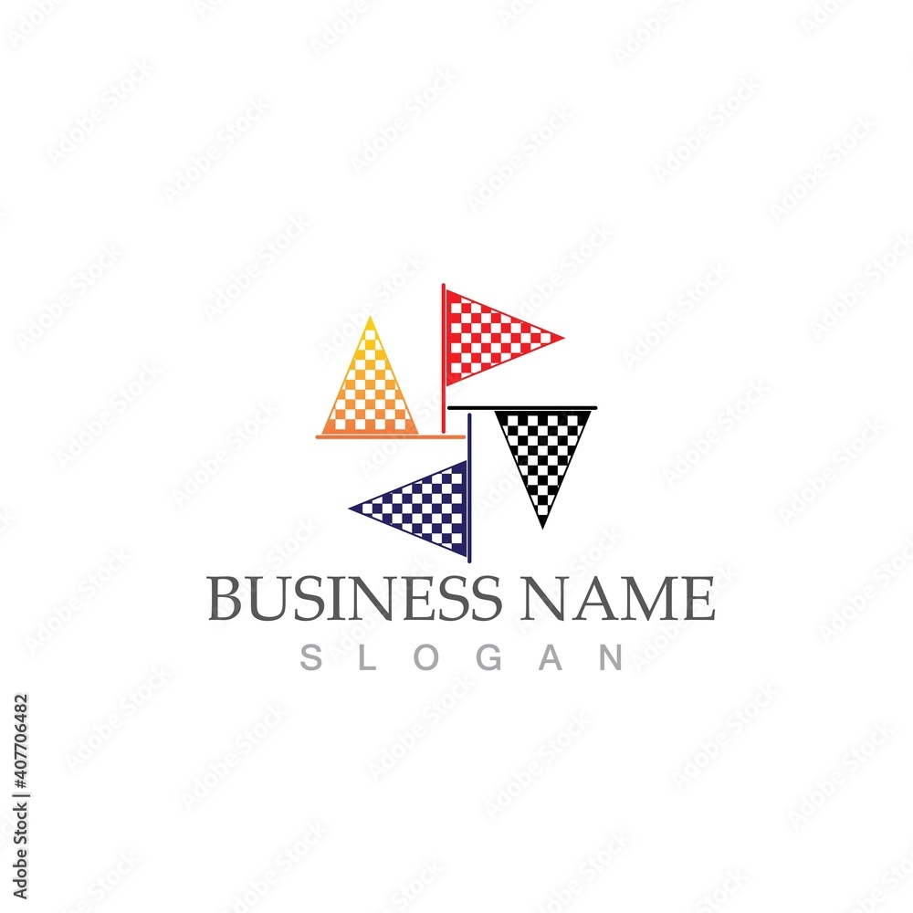 Race flag icon design Race flag icon design