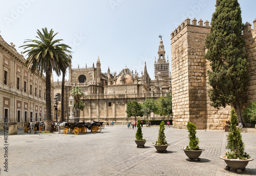 Exterior view of the Alcázar of Seville