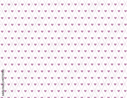 Musterhintergrund Tapete Mädchen Herzen und Karos Lilia