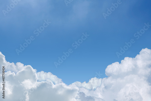 Clouds layer with blue sky background