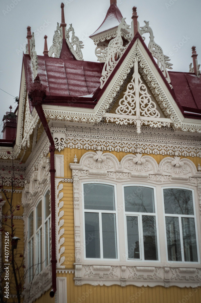 Wooden beautiful openwork house Wooden beautiful openwork house