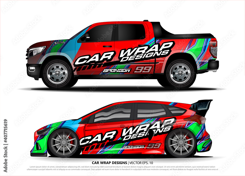 rally car livery design vector. abstract race style background for vehicle vinyl sticker wrap
rally car livery design vector. abstract race style background for vehicle vinyl sticker wrap