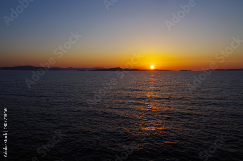 Coucher de soleil sur le Cap Corse.
