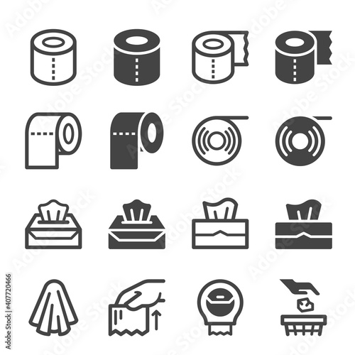 tissue paper icon set,vector and illustration