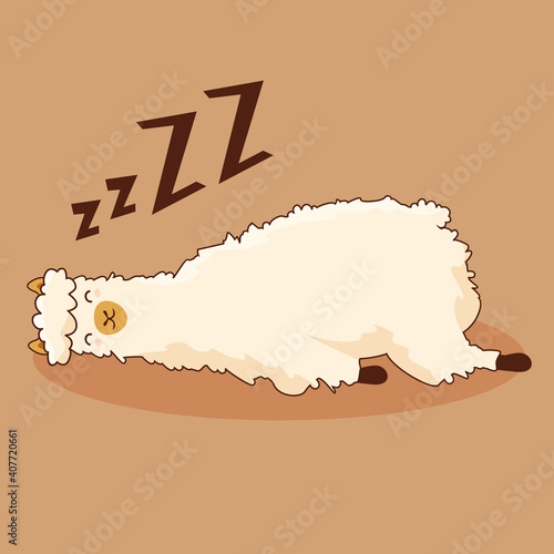  Lazy Alpaca Sleeping Llama