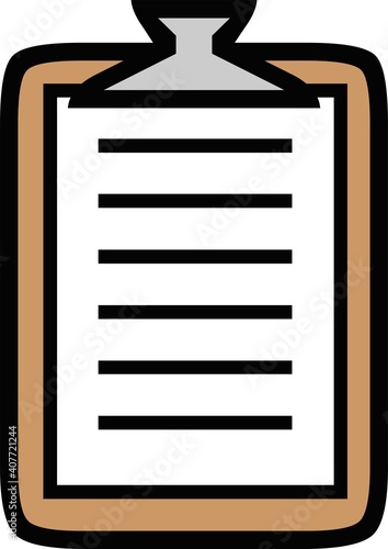 Vector emoticon illustration of a clipboard © sebastian