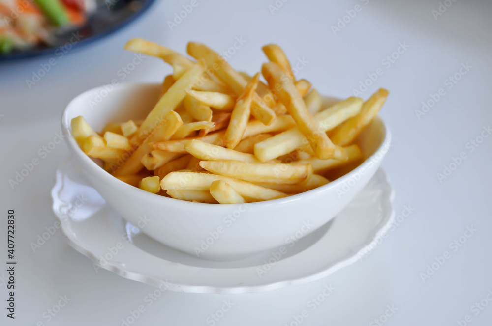 fries , French fries or fried potato fries , French fries or fried potato