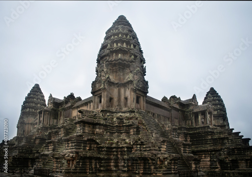 Angkor Wat is the largest temple in the world  Cambodia  2019 . It is raining