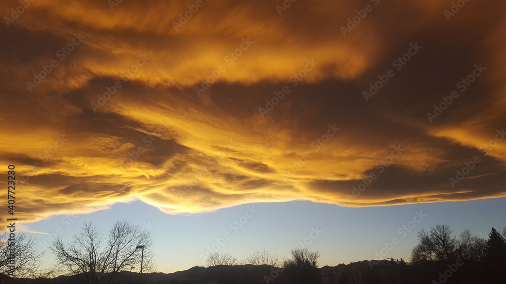 Obraz premium Evergreen Mountain Sunrise