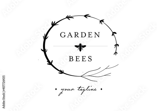 Thyme Circling a Bee Logo