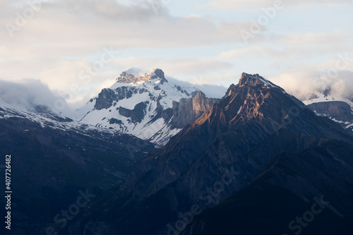 switzerland alps mountains at evening