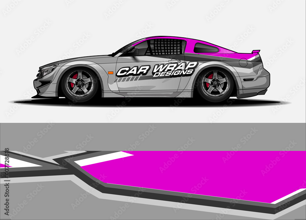 rally car livery design vector. abstract race style background for vehicle vinyl sticker wrap
rally car livery design vector. abstract race style background for vehicle vinyl sticker wrap