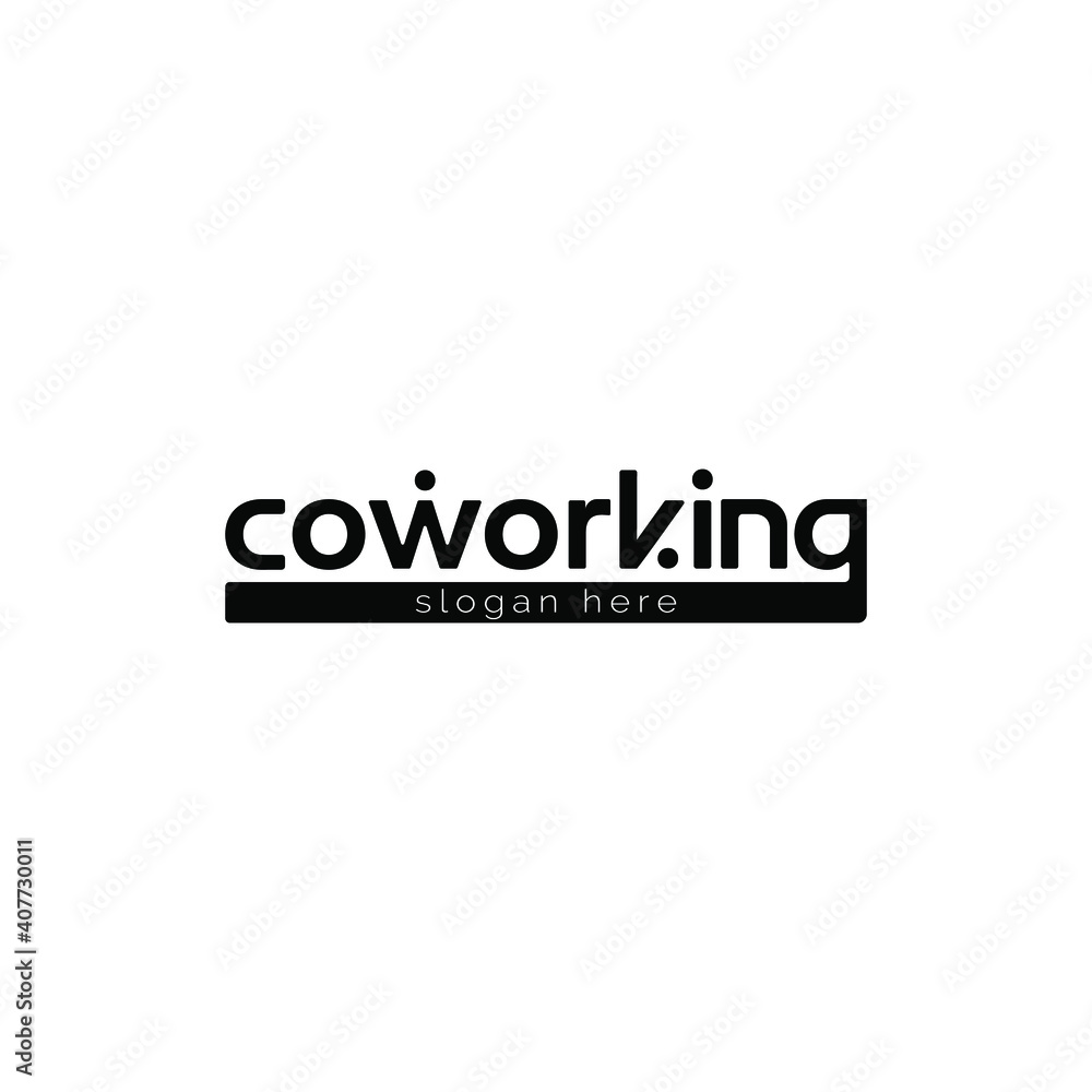 Coworking logo. Vector template