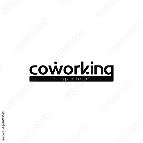 Coworking logo. Vector template