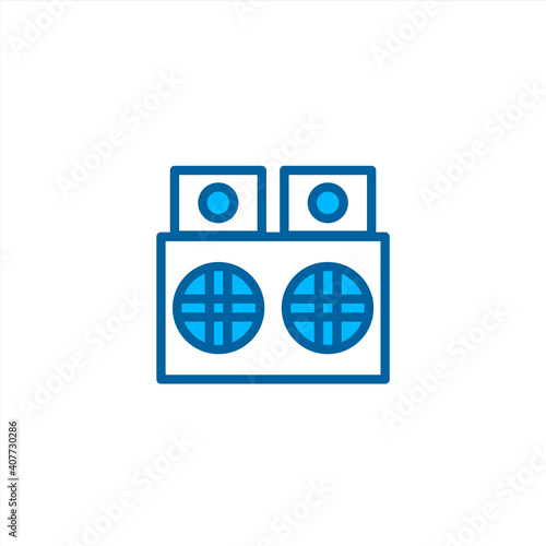 Speaker icon in blue color style