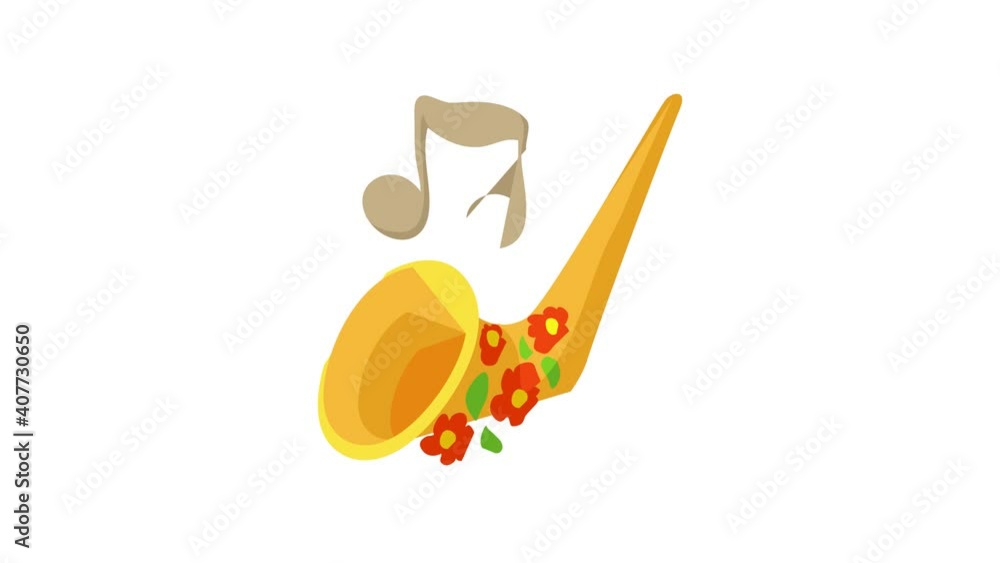 Saxophone icon animation best object on white background Saxophone icon animation best object on white background