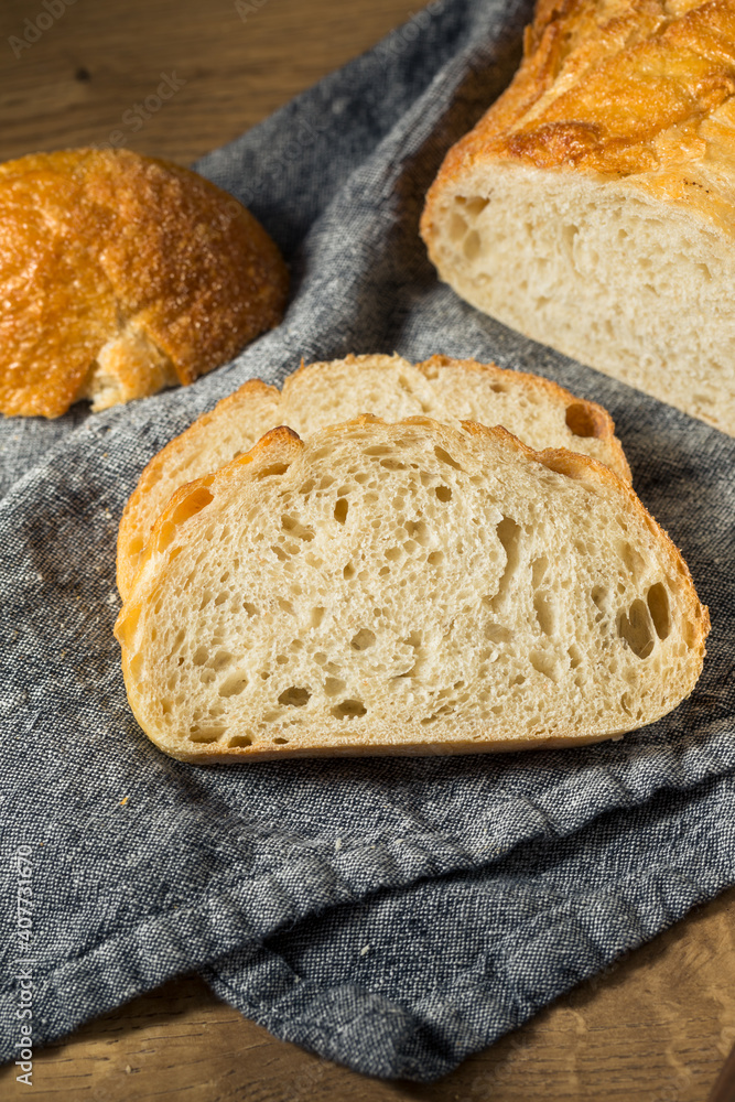 Naklejka premium Homemade Baked Sourdough Loaf Bread
