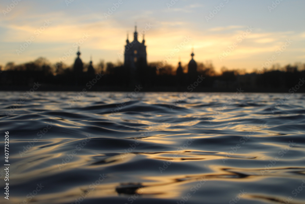 Beautiful sunset in Saint Petersburg Beautiful sunset in Saint Petersburg