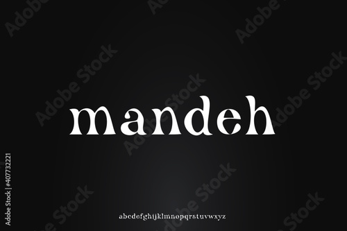 mandeh lowercase alphabet letters set mystical serif