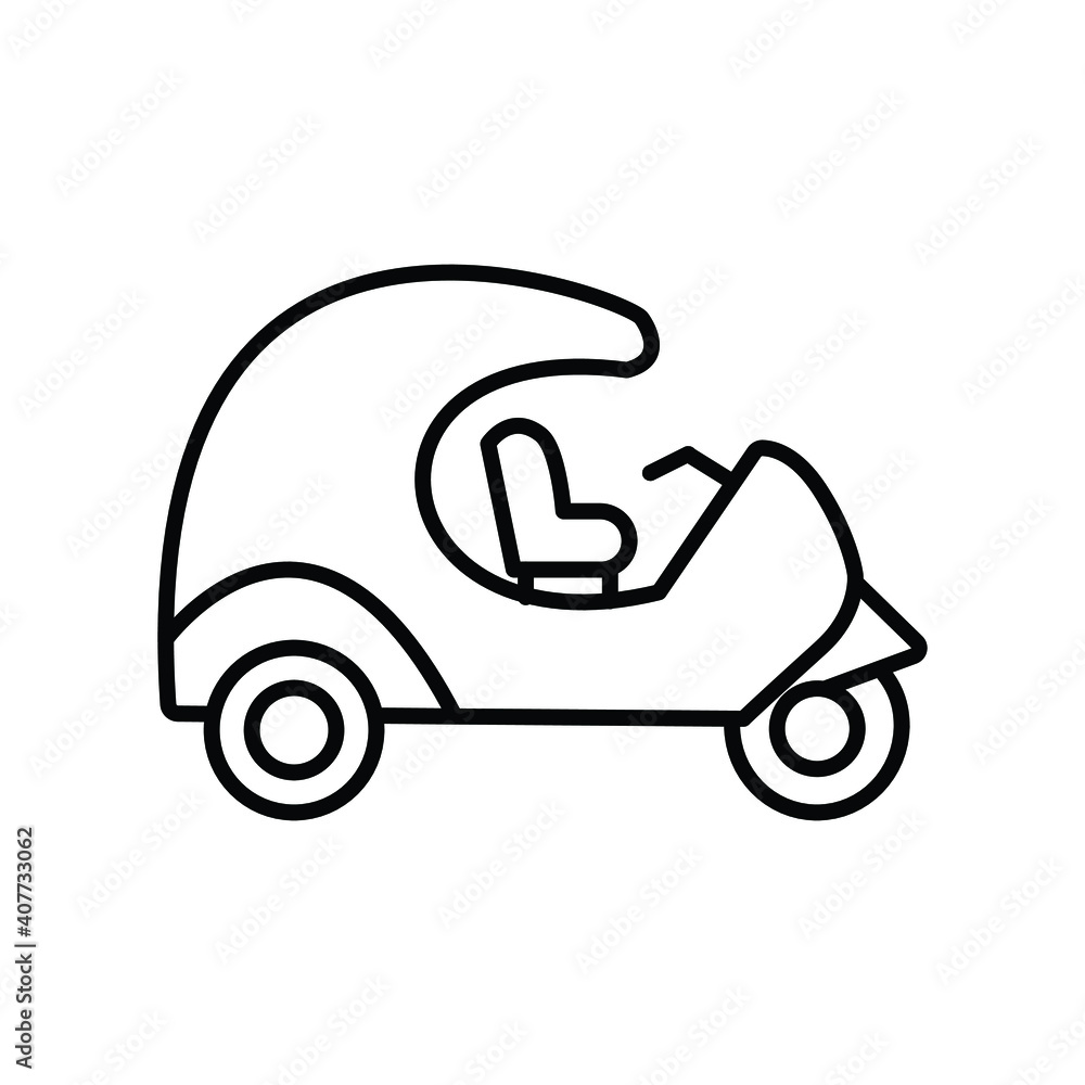 Coco Car vehicle line icon