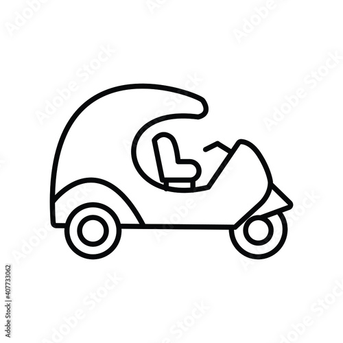 Coco Car vehicle line icon