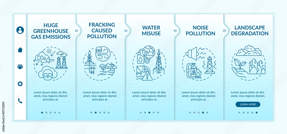 Fossil-free world onboarding vector template. Responsive mobile website with icons. Dioxine pollution. Webpage walkthrough 5 step screens. Environmental responsibility. RGB color concept