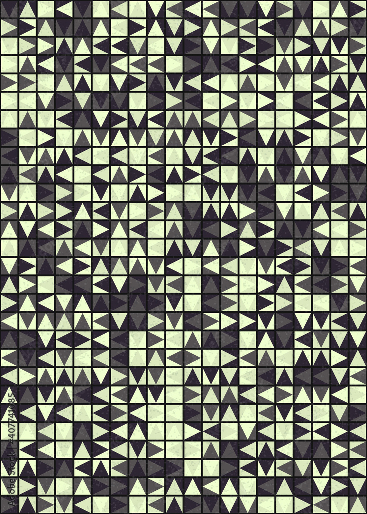 Fototapeta premium Abstract Geometric Pattern generative computational art illustration