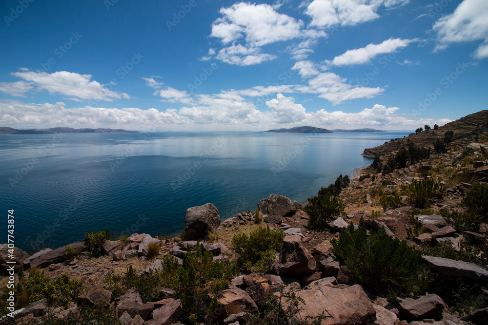 Titicaca lake from Taquile Island