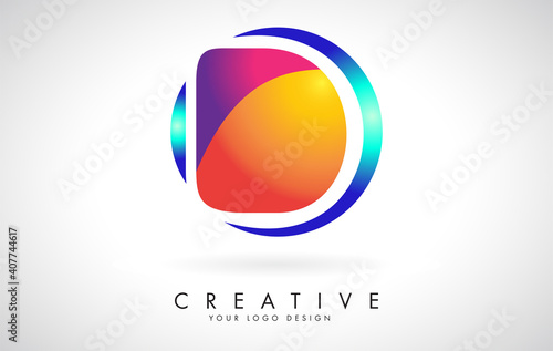 Free Download Blue and Pink creative letter D Logo Design with Dots. Friendly Corporate Entertainment, Media, Technology, Digital Business vector design with drops. - GFXLoad