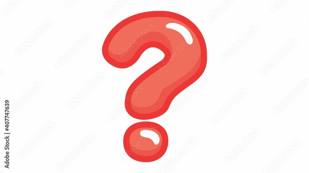 Animated funny symbol of question mark. Vector illustration isolated on a white background. Animated funny symbol of question mark. Vector illustration isolated on a white background.