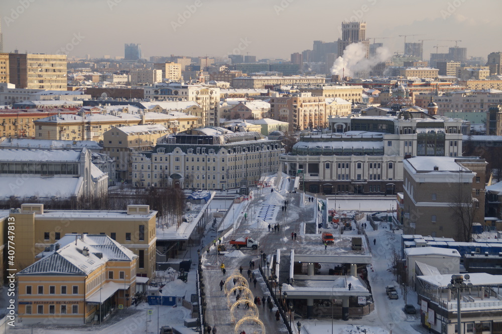 moscow: panoramic view of the city
