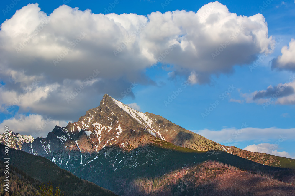 Hill Krivan (2494m),symbol of Slovakia in High Tatras mountains, Slovakia