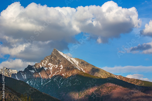 Obraz na płótnie Hill Krivan (2494m),symbol of Slovakia in High Tatras mountains, Slovakia w salonie