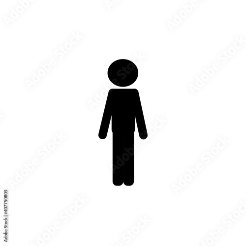 man icon stock vector illustration flat design.