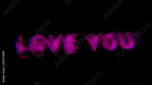 Love you neon background photo