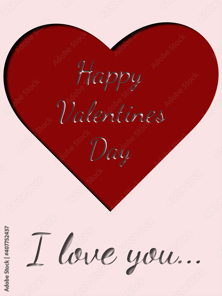 valentine card with heart