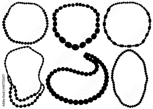 Jewelry for women necklace of beads in a set.