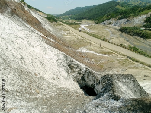 salt mountains in Romania, Lopatari, Salt plateau Meledic photo