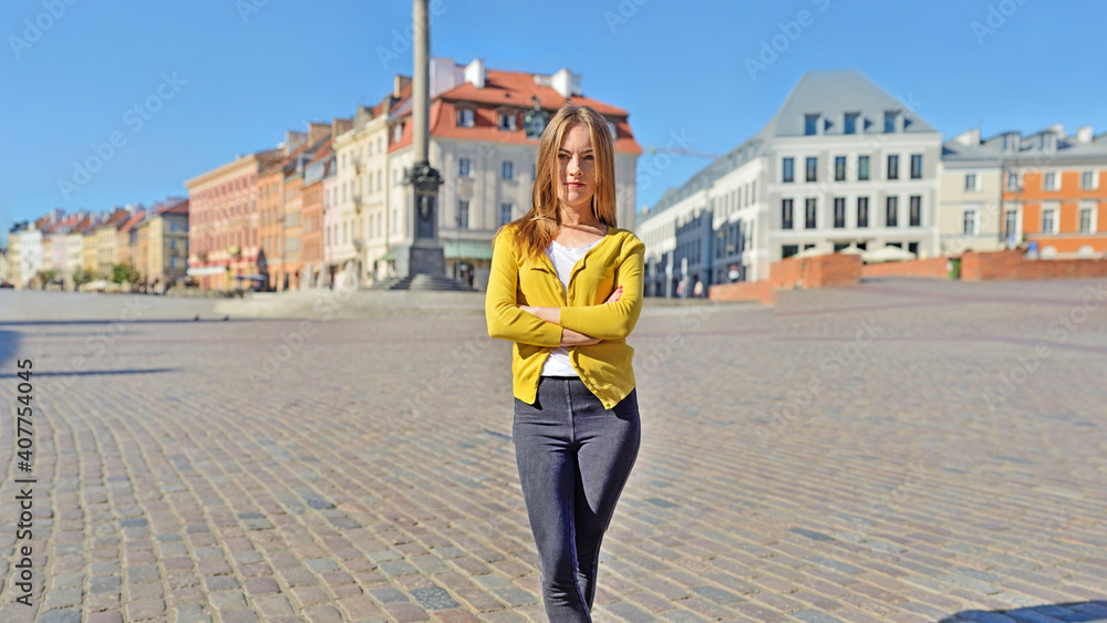 Young woman in Warsaw.
