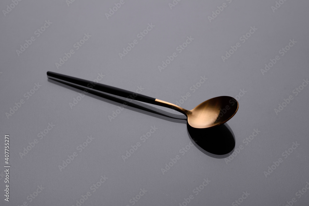 Cutlery on a gray background with shadow. Table serving Cutlery on a gray background with shadow. Table serving