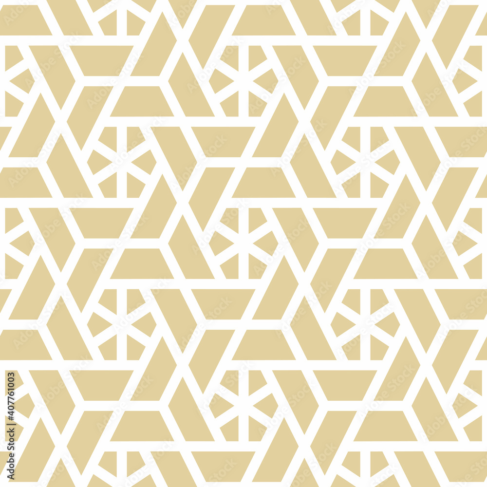 Fototapeta premium Geometric seamless vector pattern including traditional korean or chinese motive with typical lines and elements