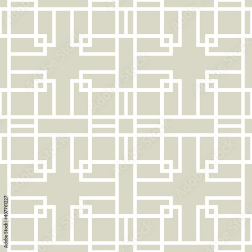 Geometric seamless vector pattern including traditional korean or chinese motive with typical lines and elements
