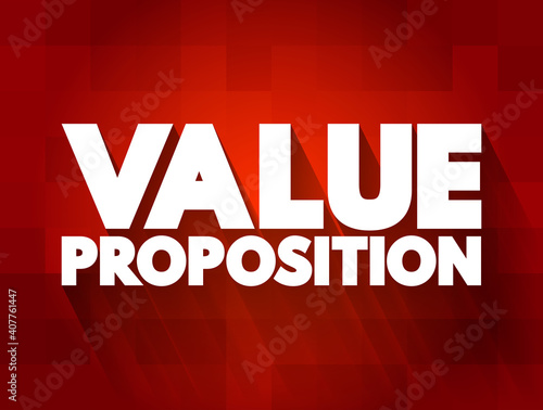 Value Proposition text quote, concept background