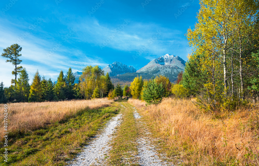 Peak Krivan (2494m),symbol of Slovakia in High Tatras mountains, Slovakia autumn