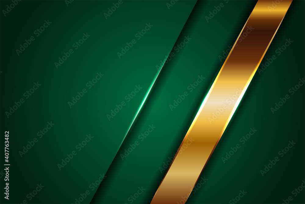 Abstract polygonal luxury dark green combine and gold metal texture background . Metallic glowing golden lines overlap layer textured Abstract polygonal luxury dark green combine and gold metal texture background . Metallic glowing golden lines overlap layer textured
