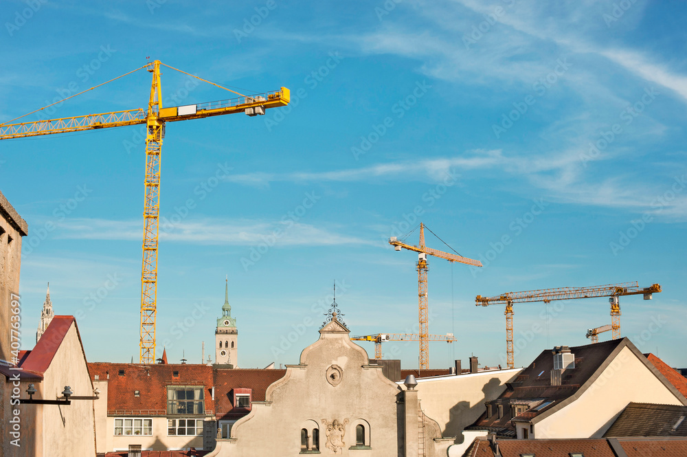 Construction sites in Munich - Germany