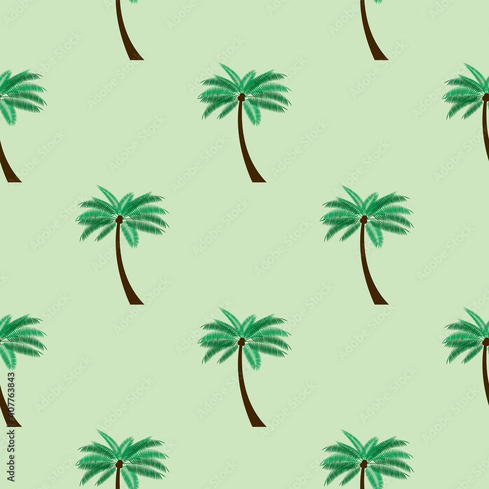 Seamless Pattern Background with Palm Vector Illustration EPS10