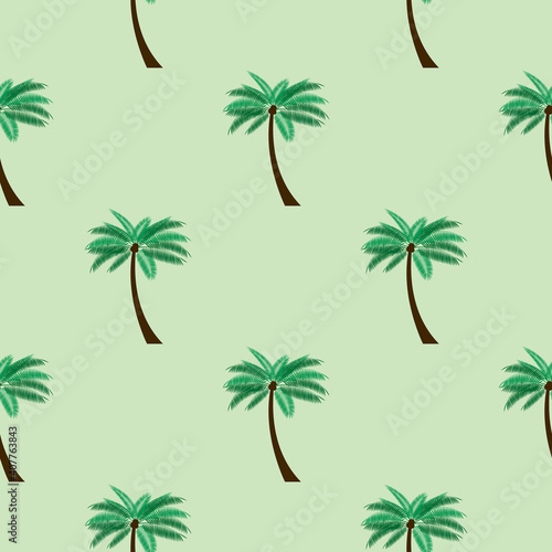 Seamless Pattern Background with Palm Vector Illustration EPS10